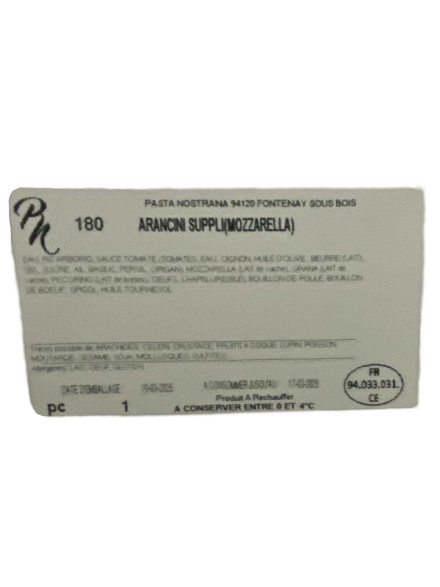ARANCINI SUPPLI MOZZARELLA